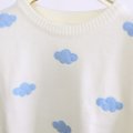 Cloud Knitted Top-White Product Closeup View