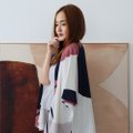 Model wearing Emgrace Kimono Jacket-White Left View