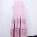 Midi Lace Dress-Pink Product Back View 