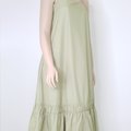 Mannequin wearing Analia Midi Dress-Green Front View