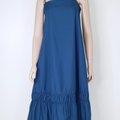 Mannequin wearing Analia Midi Dress-Blue Front View