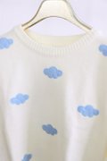 Cloud Knitted Top-White Product Closeup View