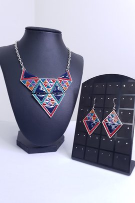 Vintage Egyptian Statement Set-Blue